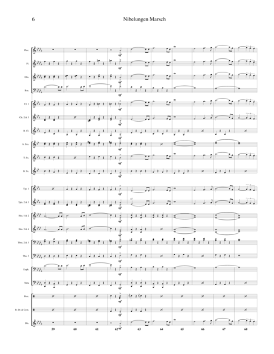 Nibelungen March Concert Band scores gallery preview page 6