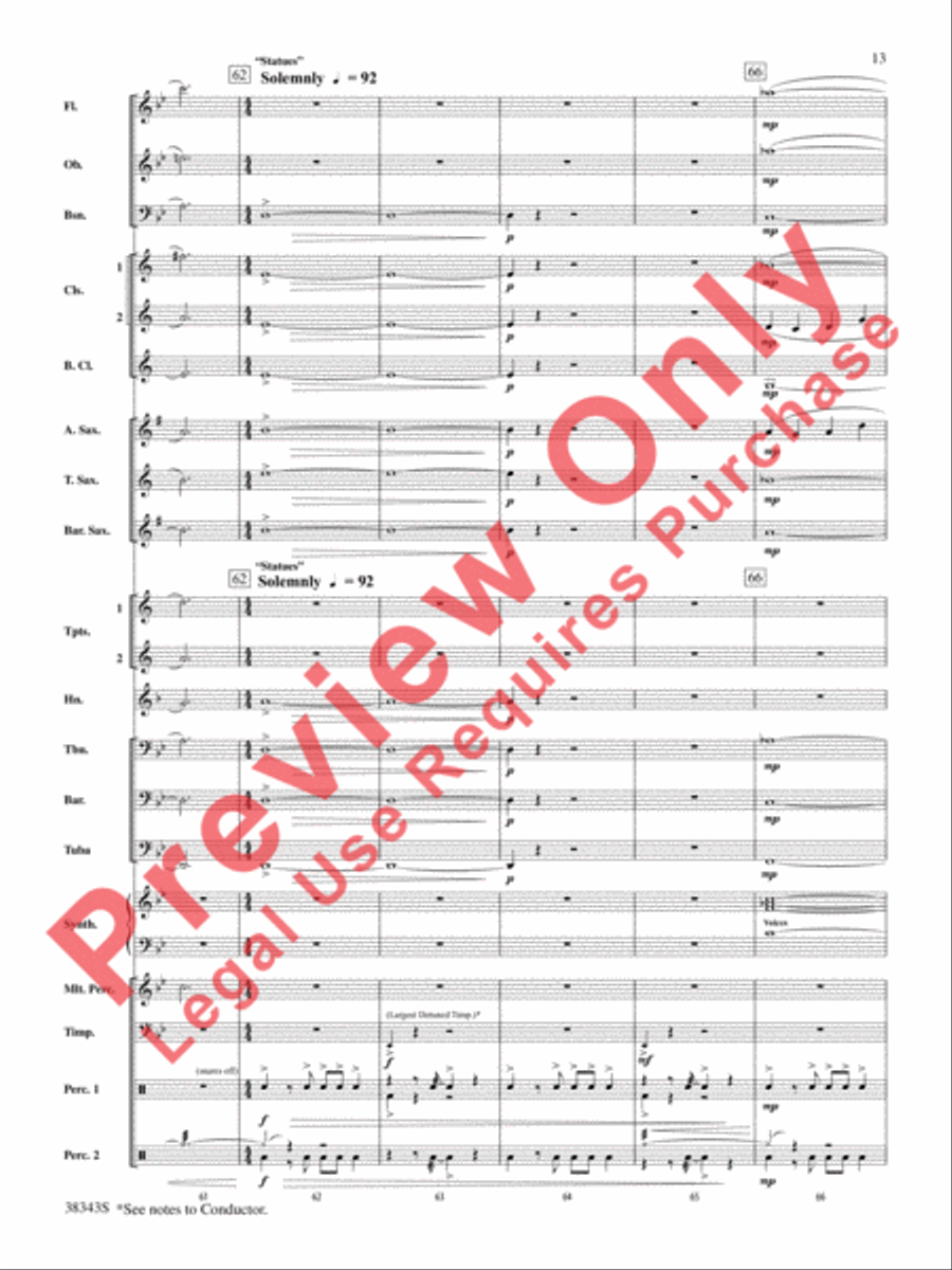 Harry Potter and the Deathly Hallows, Part 2, Selections from Concert Band scores gallery preview page 14