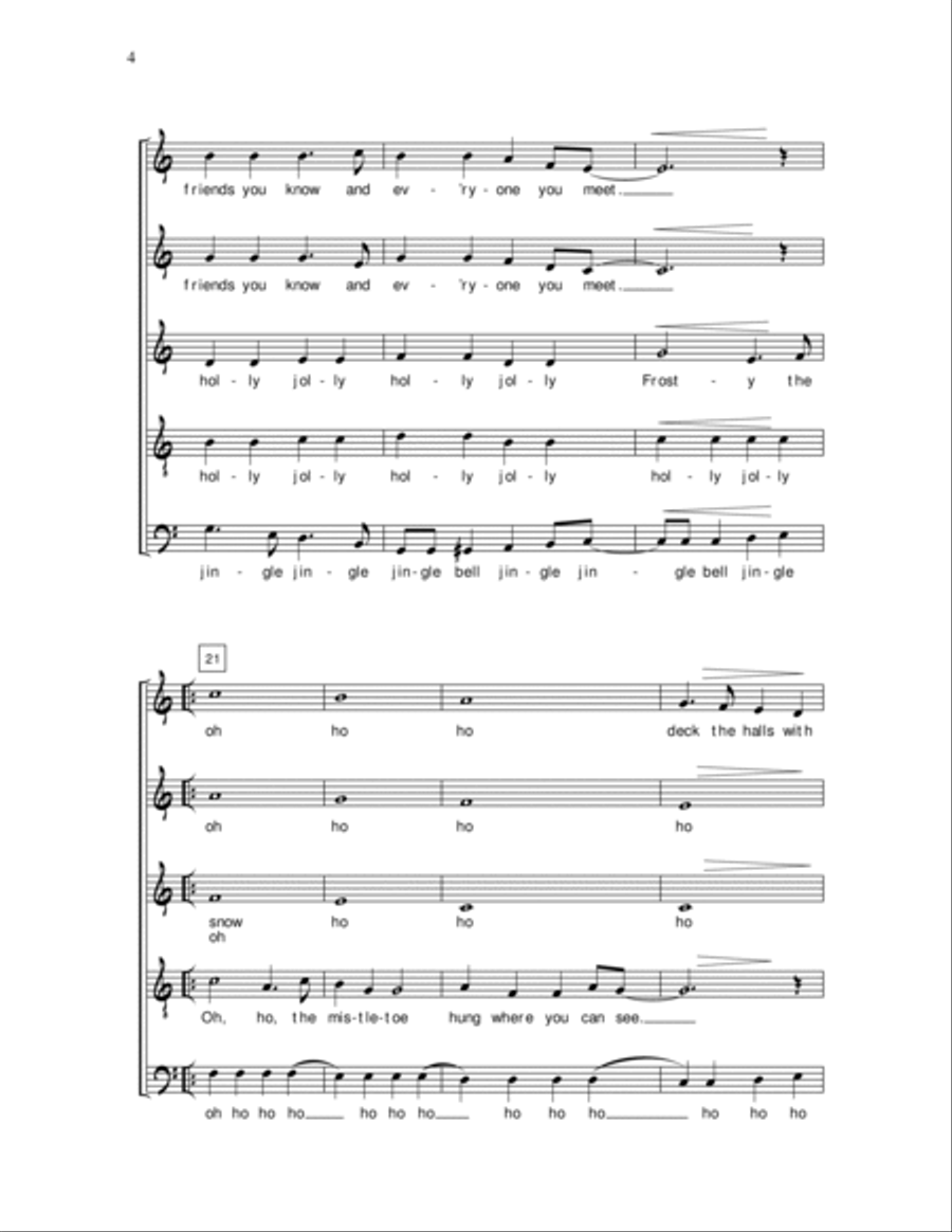 A Holly Jolly Christmas 4-Part scores gallery preview page 4
