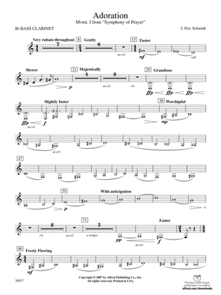 Adoration (Movement 1 from Symphony of Prayer): B-flat Bass Clarinet