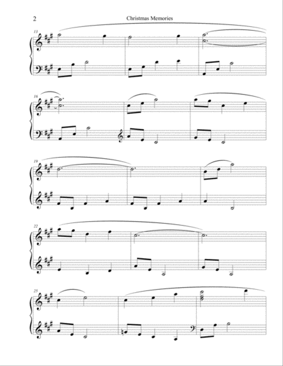 Christmas Memories Piano Solo scores gallery preview page 2