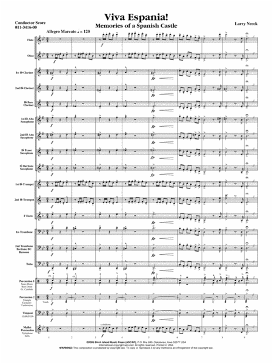 Viva Espania Concert Band scores gallery preview page 2