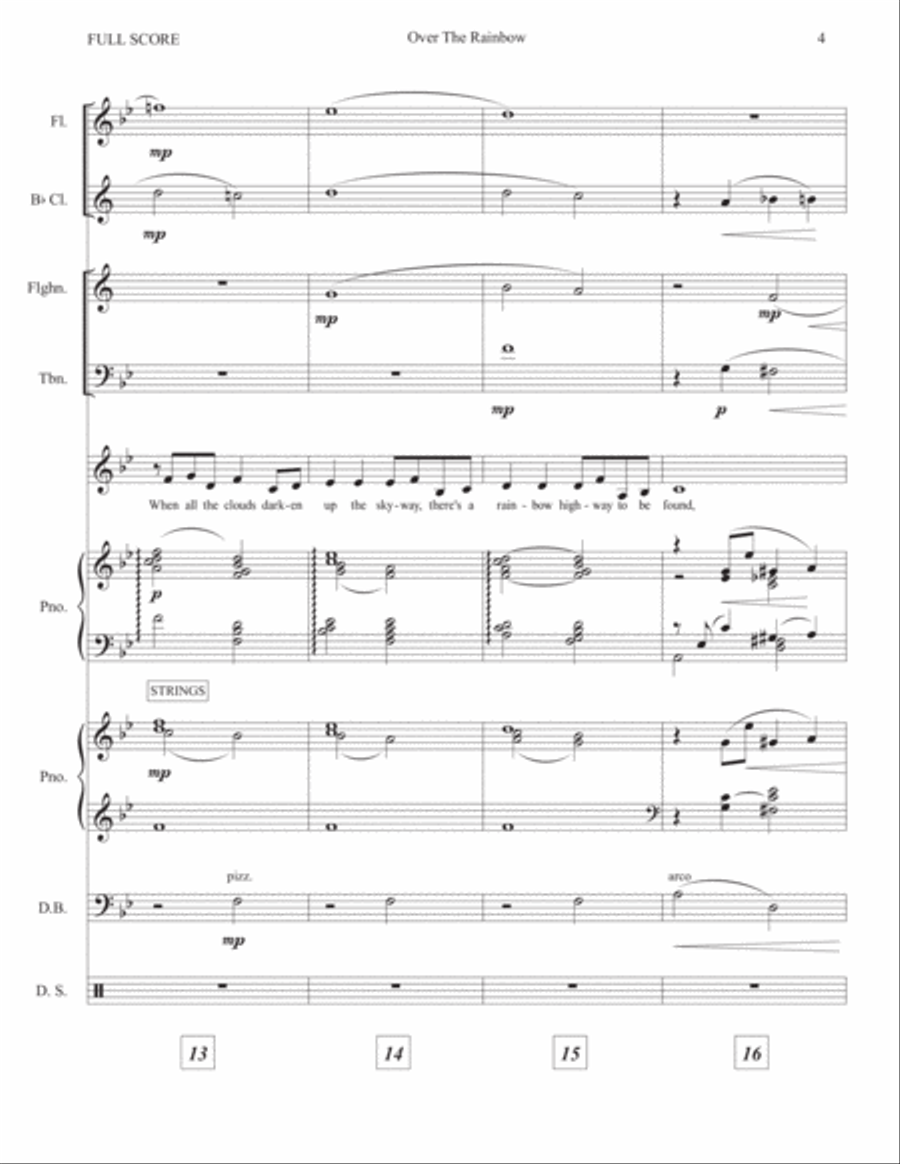 Over The Rainbow (from The Wizard Of Oz) - Score Only Large Ensemble scores gallery preview page 5