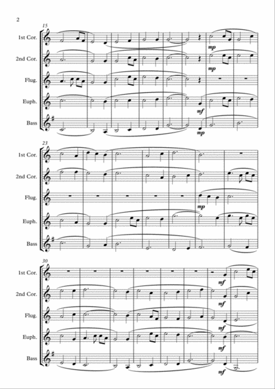 Amazing Grace - Brass Quintet Brass Quintet scores gallery preview page 2