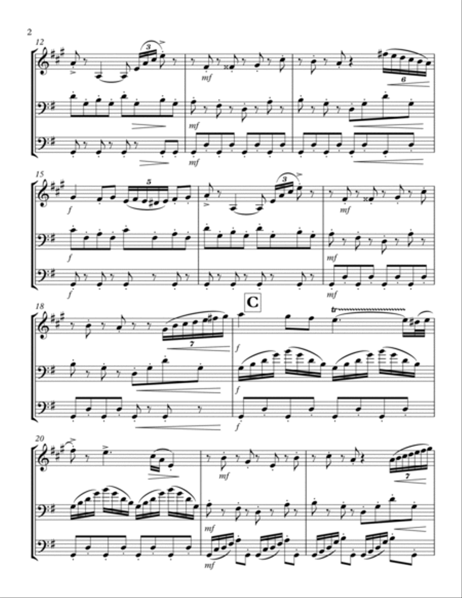 Chinese Dance (Nutcracker Suite): Brass Trio Brass Trio scores gallery preview page 2