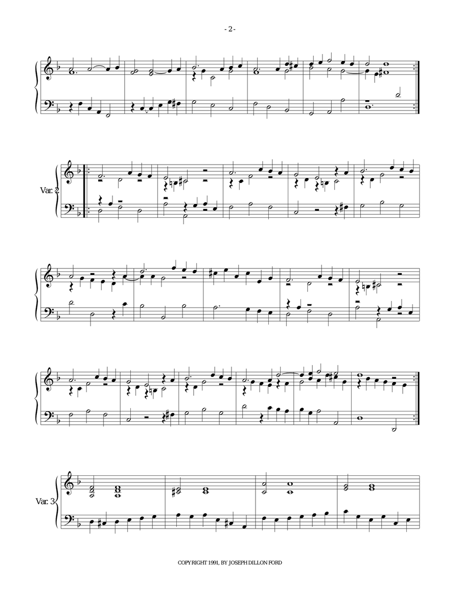 Variationen über ein Thema von Georg Friedrich Händel für das Cembalo (Variations on a Theme by G Harpsichord scores gallery preview page 2