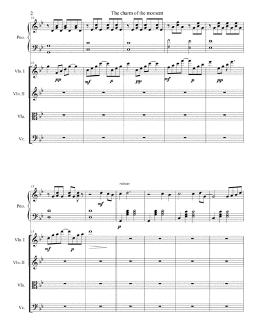 The charm of the moment The charm of the moment Piano Quintet scores gallery preview page 2