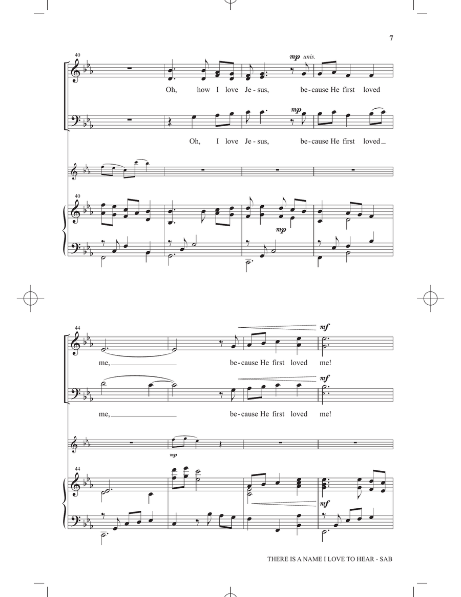 There Is A Name I Love To Hear (Oh, How I Love Jesus) 3-Part - Digital Sheet Music page 6