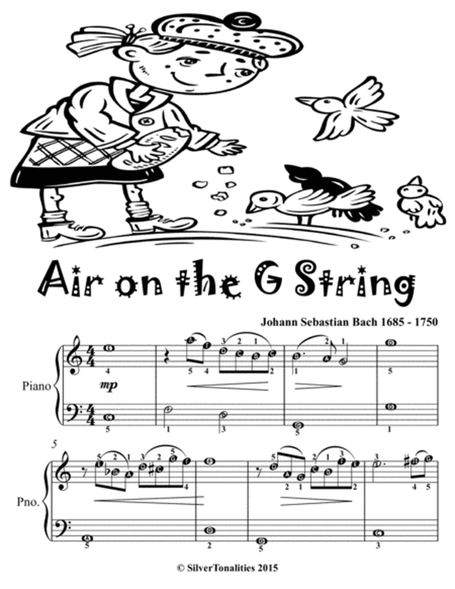 Air on the G String Easiest Piano Sheet Music 2nd Edition