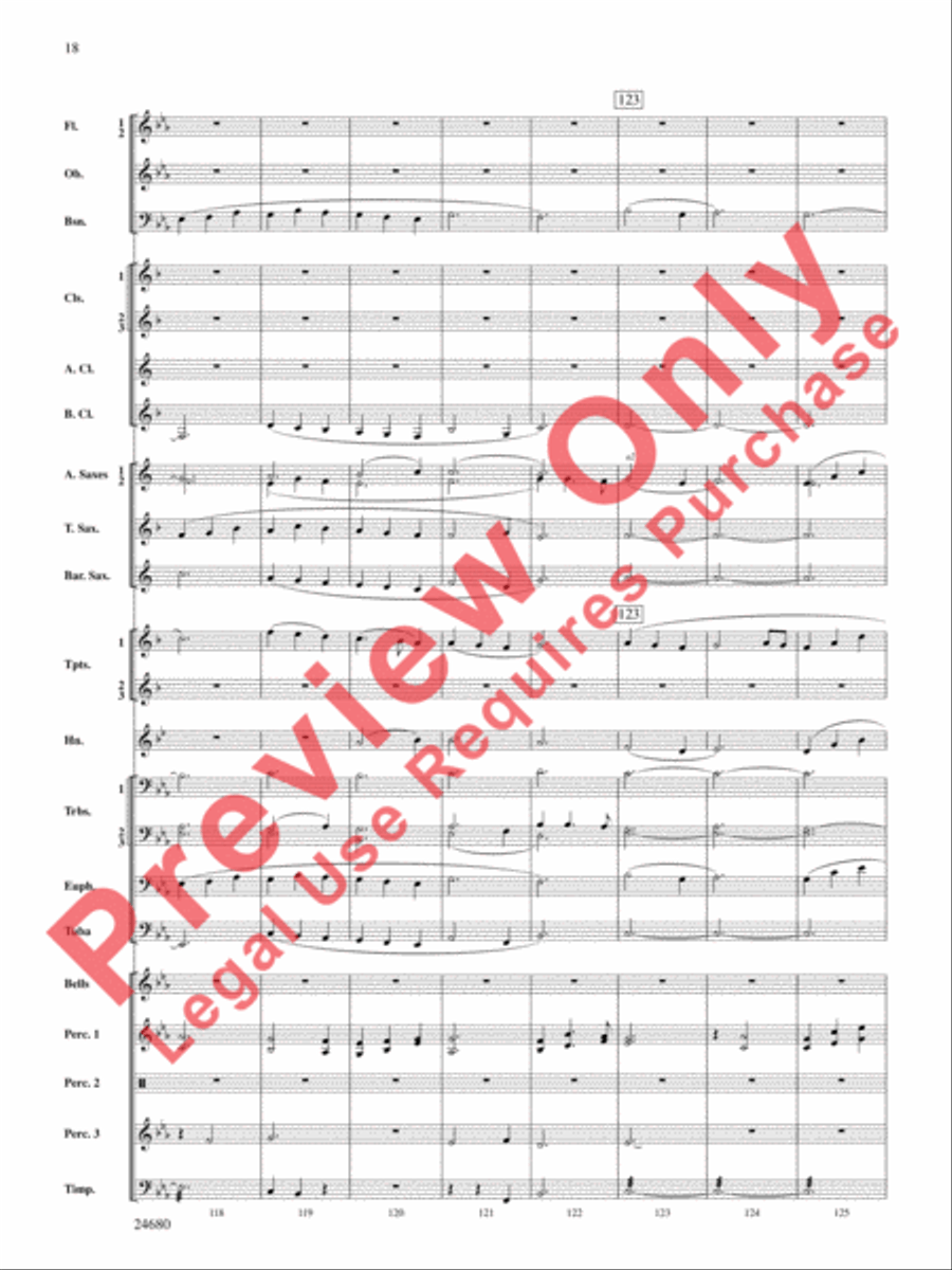 Slumber, My Darling Concert Band scores gallery preview page 19