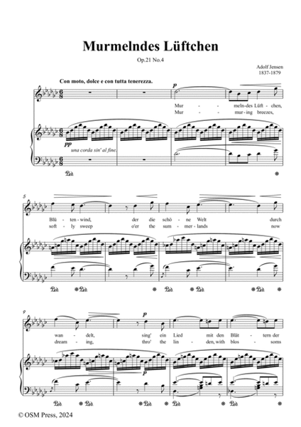 A. Jensen-Murmelndes Lüftchen,in G flat Major,Op.21 No.4