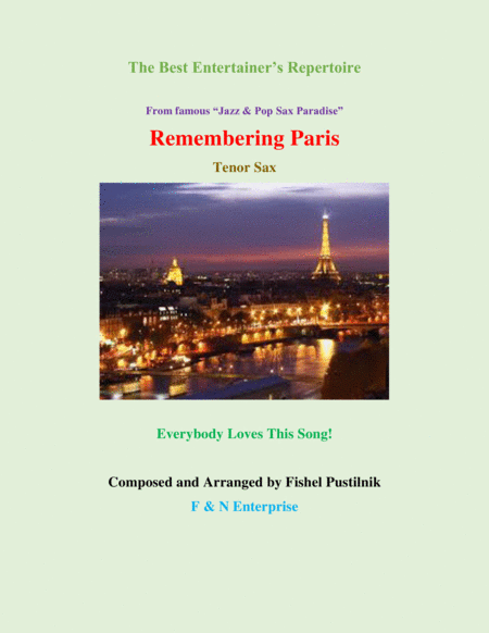 "Remembering Paris"-Background Track for Tenor Sax from CD "Sax Paradise"-Video image number null