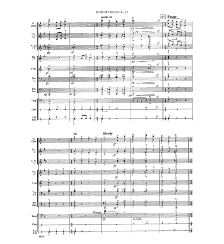 Festive Yuletide Cameos Concert Band scores gallery preview page 7