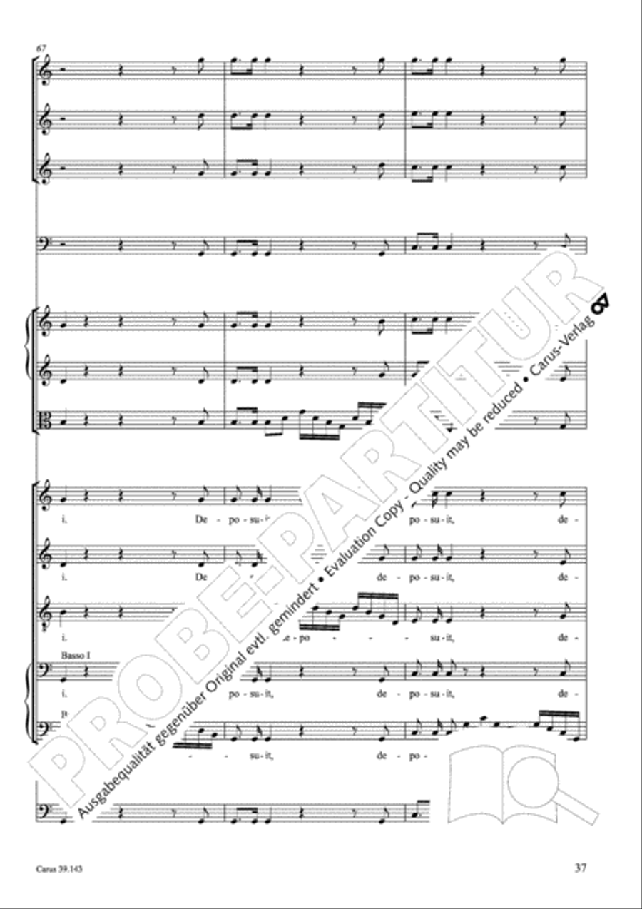Magnificat in C major 4-Part scores gallery preview page 38