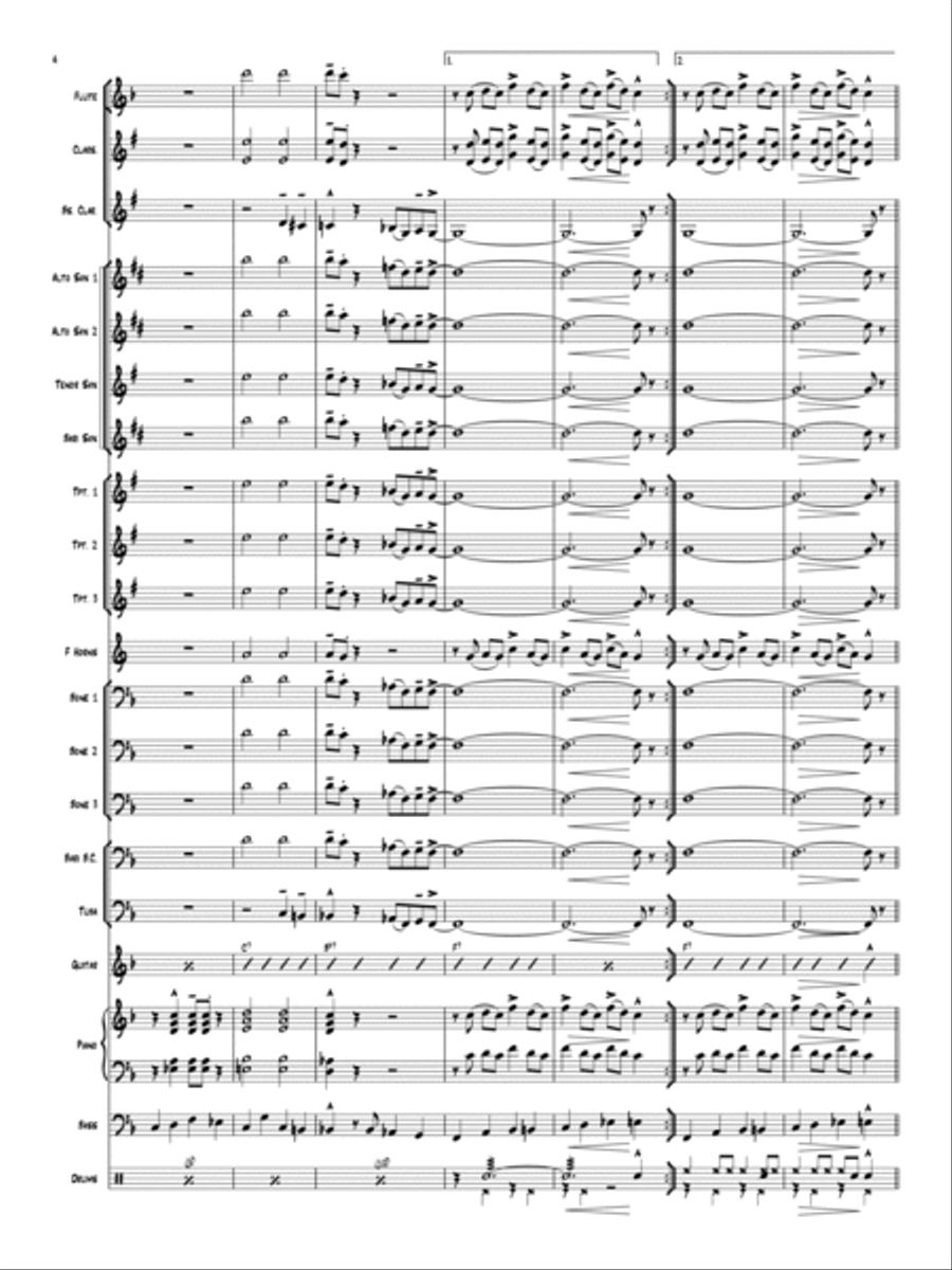 Blues Is My Favorite Color Concert Band scores gallery preview page 3