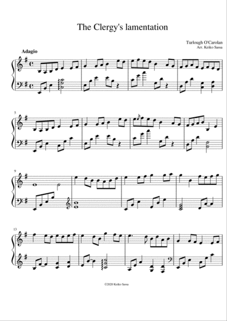 The Clergy's lamentation The Clergy's lamentation Harp scores gallery preview page 2