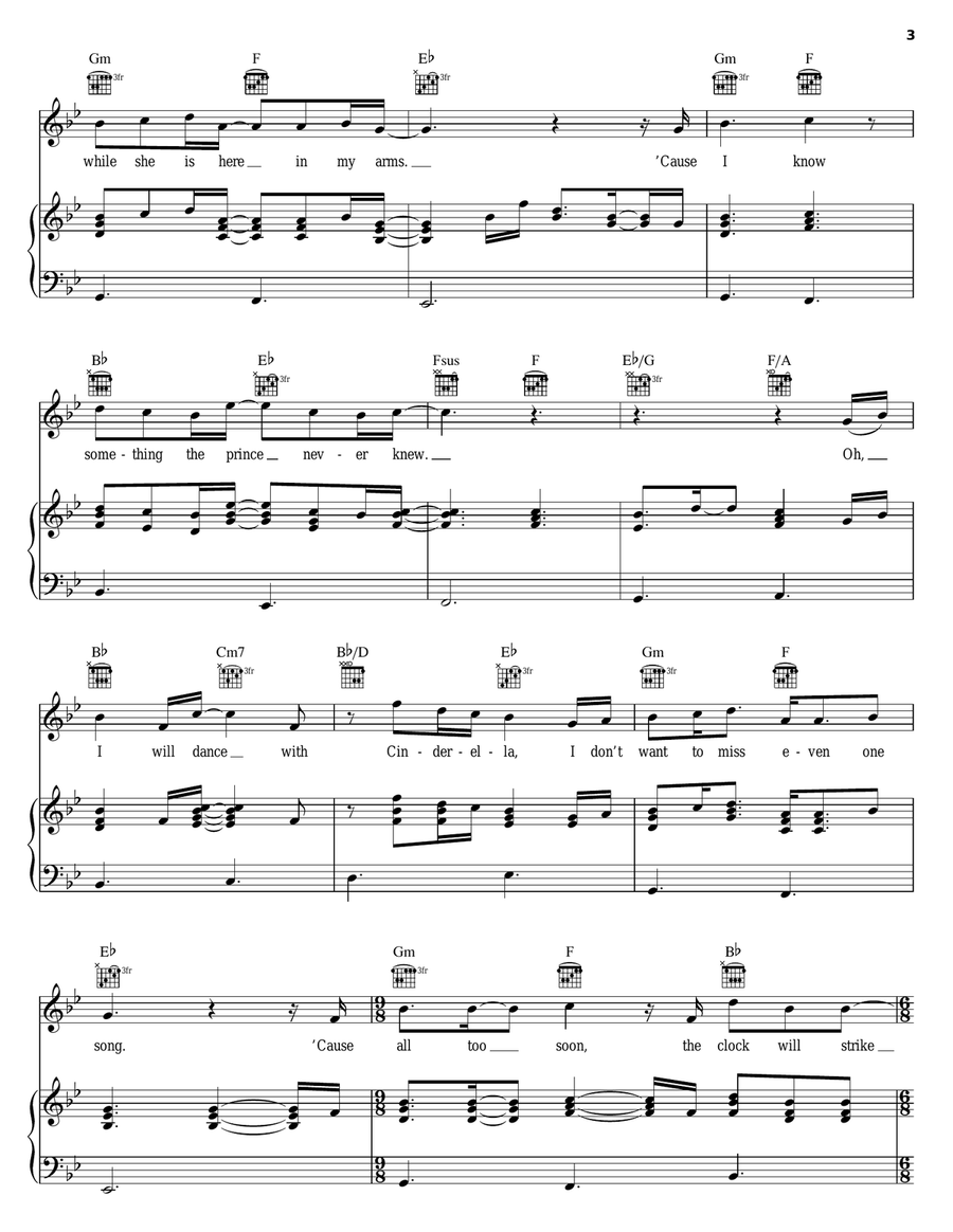 Cinderella Cinderella Piano, Vocal, Guitar scores gallery preview page 3