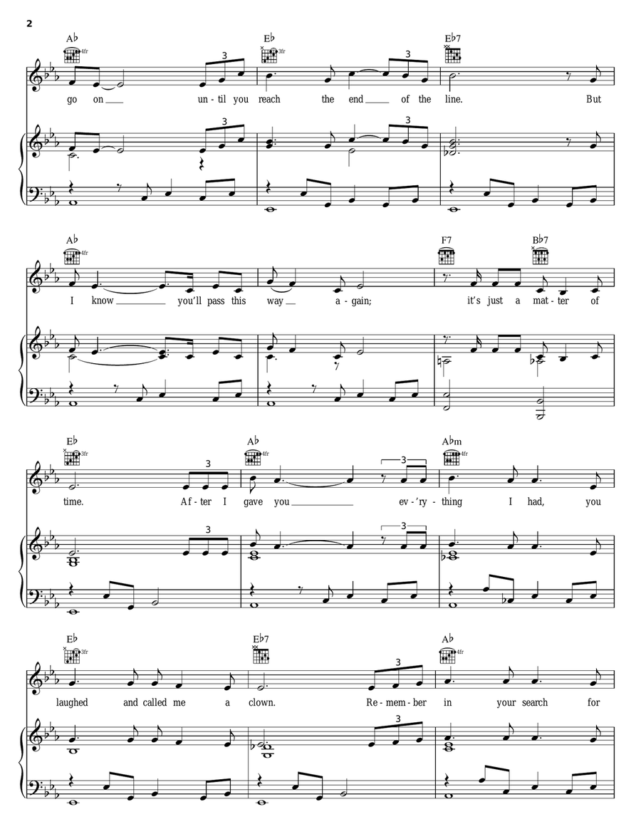 It's Just A Matter Of Time Piano, Vocal, Guitar scores gallery preview page 2