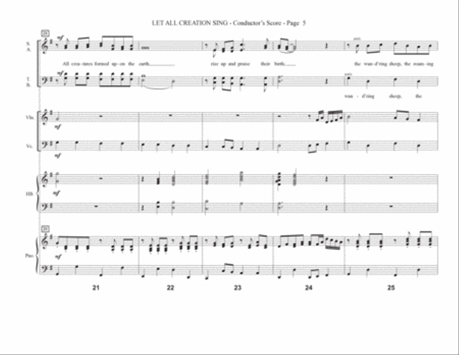 Let All Creation Sing - Full Score Choir scores gallery preview page 5