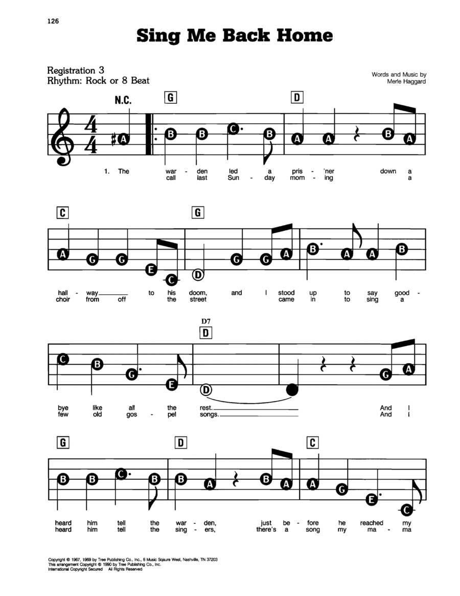 Sing Me Back Home Sing Me Back Home Score scores gallery preview page 1