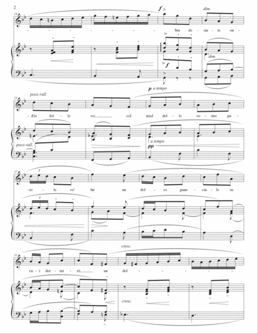 Ah, mai non cessate (B-flat major)
