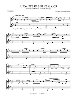 Book cover for Andante in E-flat Major (from Trio Sonata in G Minor)