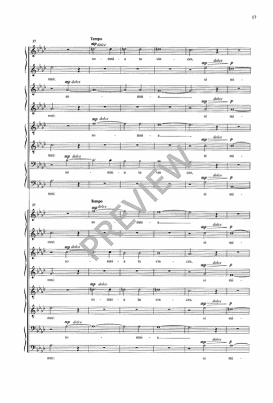 Two Motets (1. Mosella, 2. Te Vigilans Oculis) 4-Part scores gallery preview page 18