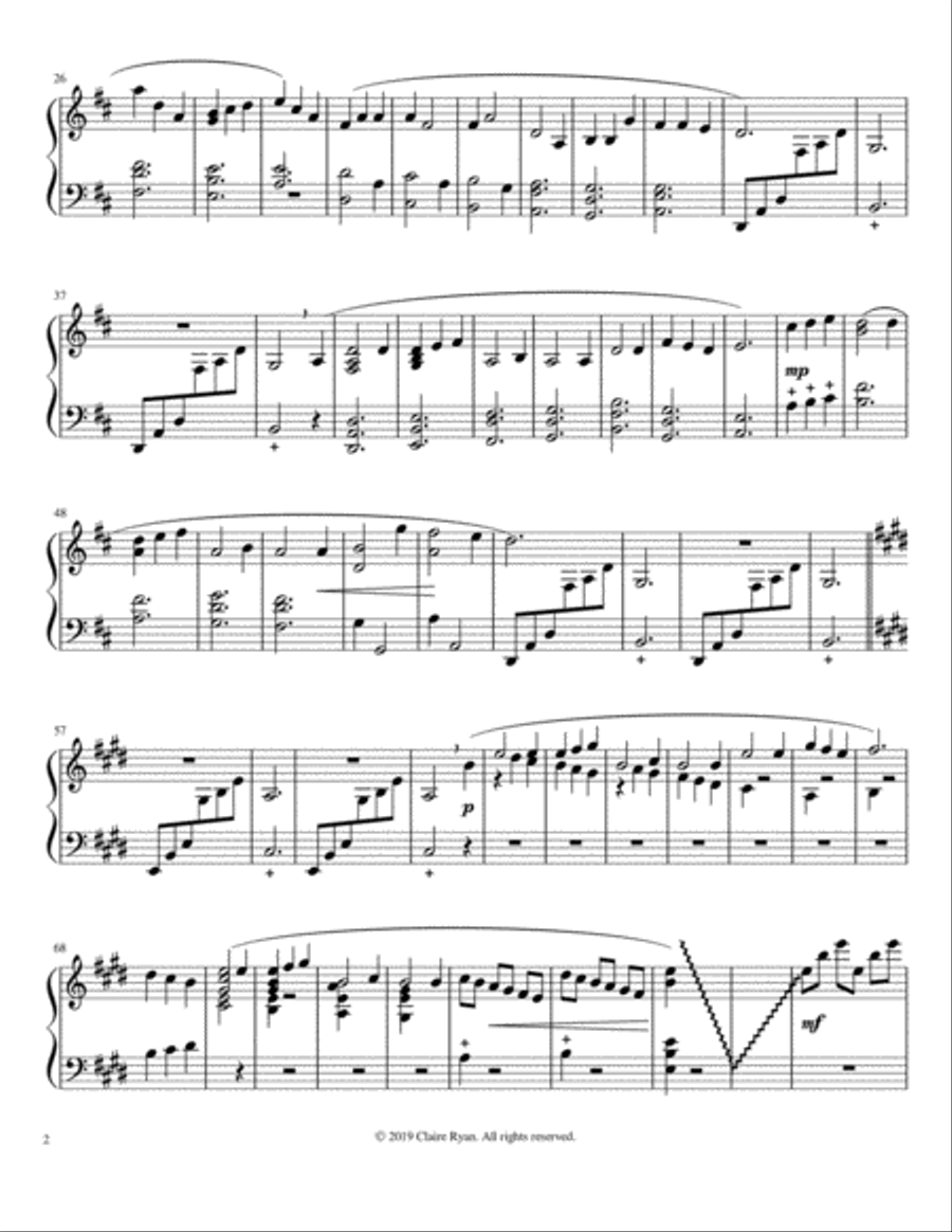 Singing I Go - Pedal Harp Solo Pedal Harp scores gallery preview page 3