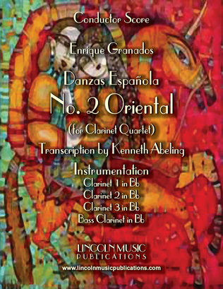 Granados – Danza Española - No.2 “Oriental” (for Clarinet Quartet)