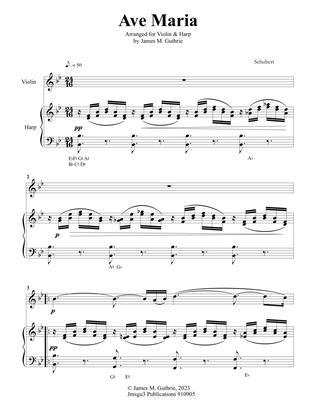 Schubert: Ave Maria for Violin & Harp
