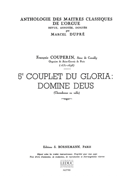 Domine Deus (maitres Classiques No.12) (organ)