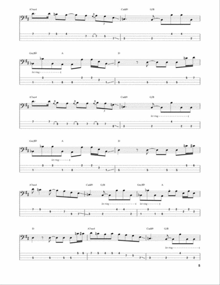 Fly By Night Guitar Tablature scores gallery preview page 5