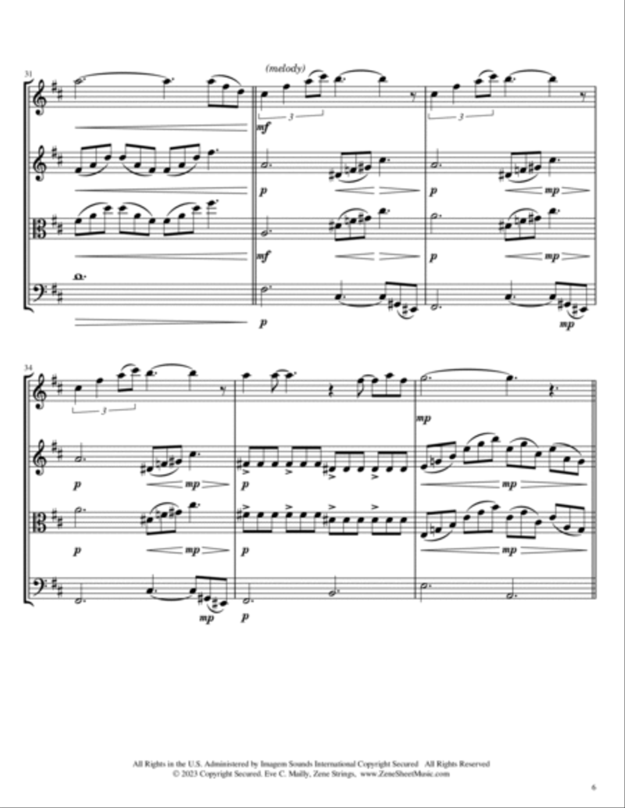 Can't Help Falling In Love String Trio scores gallery preview page 6