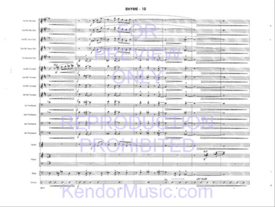 Rhyme (Full Score) Jazz Ensemble scores gallery preview page 12