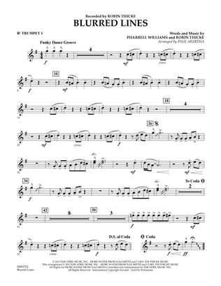 Blurred Lines - Bb Trumpet 1