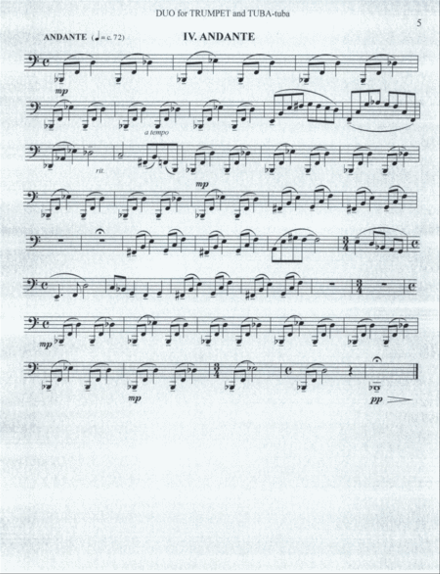 DUO for TRUMPET AND TUBA Brass Duet scores gallery preview page 6