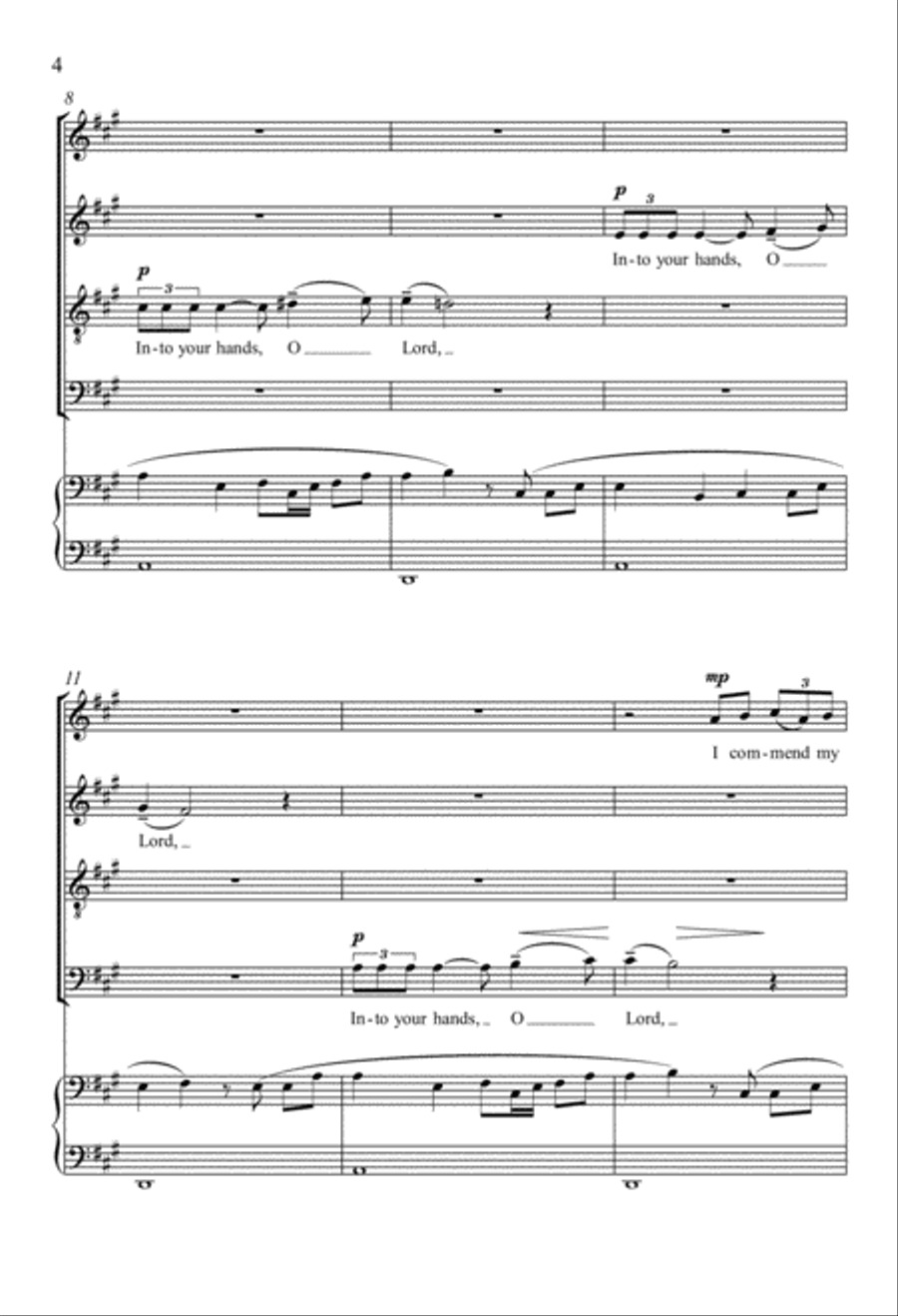 Into Your Hands 4-Part scores gallery preview page 3