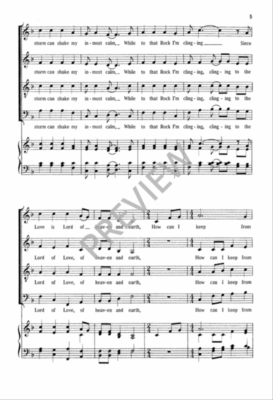 How Can I Keep from Singing Choir scores gallery preview page 6