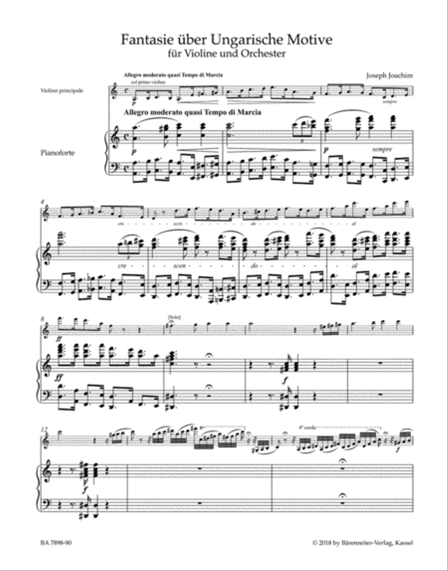 Fantasy on Hungarian Themes (1850), Fantasy on Irish [Scottish] Themes (1852) for Violin and Orchestra Violin Solo scores gallery preview page 2