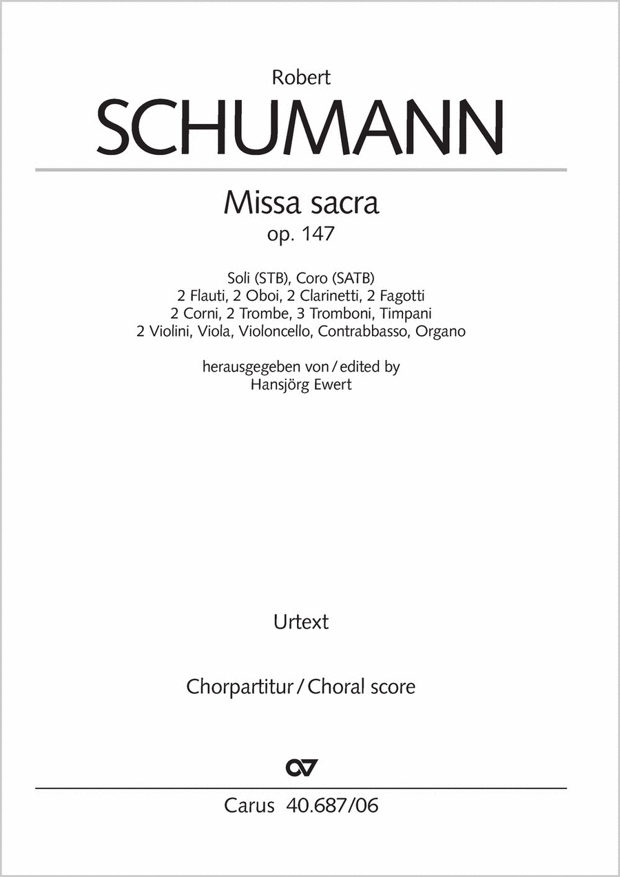 Book cover for Missa sacra in C minor