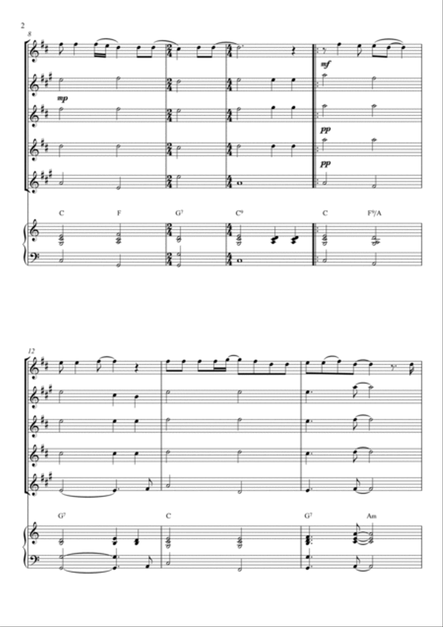 I Will Remember You I Will Remember You Saxophone Quintet scores gallery preview page 2