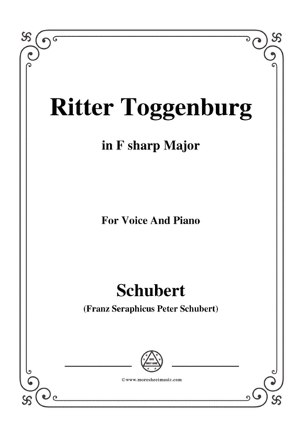 Schubert-Ritter Toggenburg,in F sharp Major,for Voice&Piano image number null