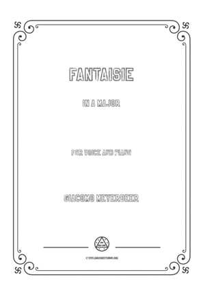 Book cover for Meyerbeer-Fantaisie in A Major,for Voice and Piano