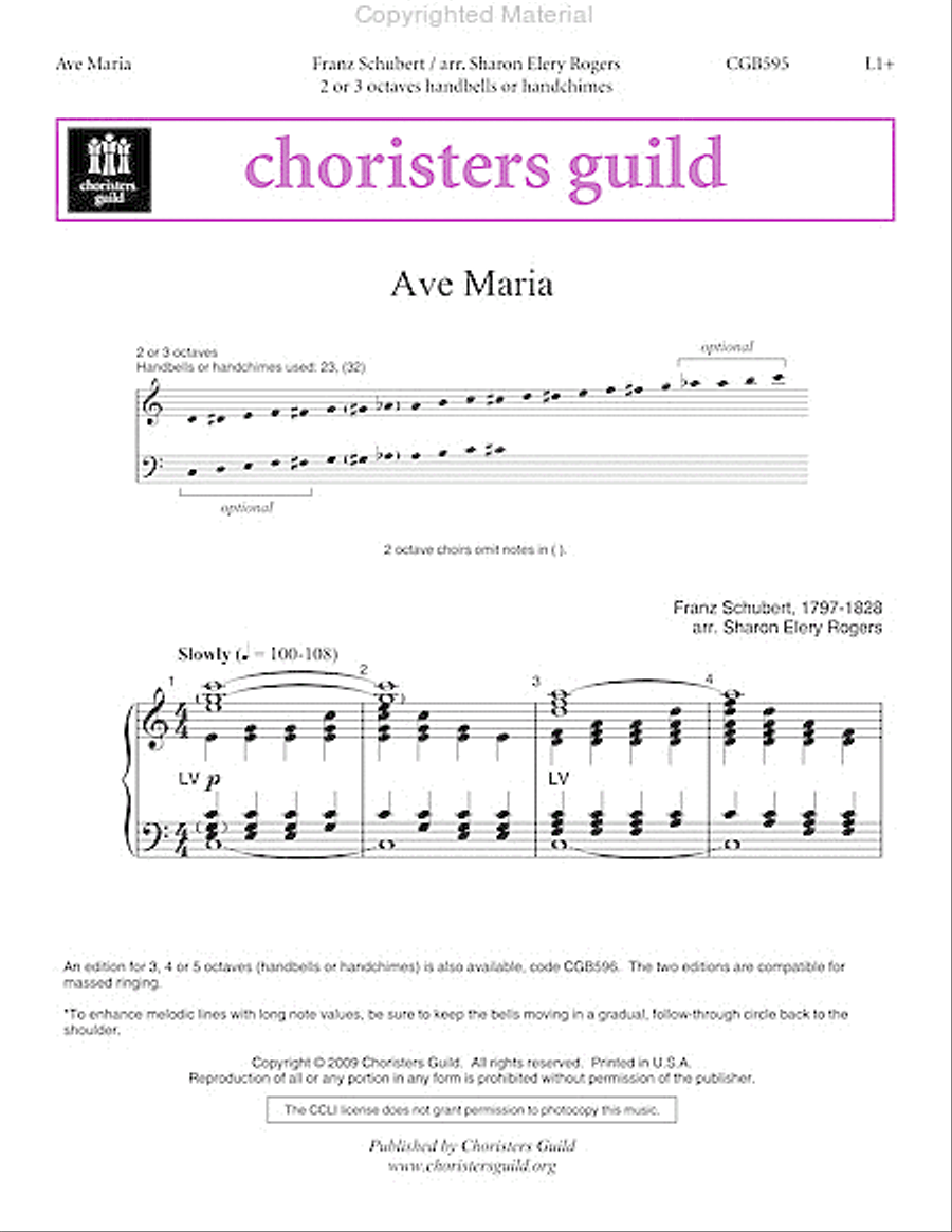 Ave Maria (2-3 octaves) 3-Octaves scores gallery preview page 2