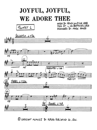 Joyful, Joyful, We Adore Thee: 1st B-flat Trumpet