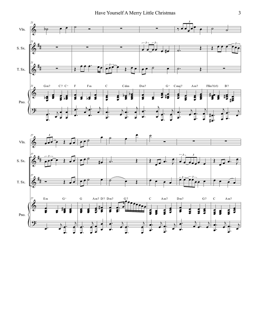 Have Yourself A Merry Little Christmas from MEET ME IN ST. LOUIS Have Yourself A Merry Little Christmas from MEET ME IN ST. LOUIS Woodwind Duet scores gallery preview page 3