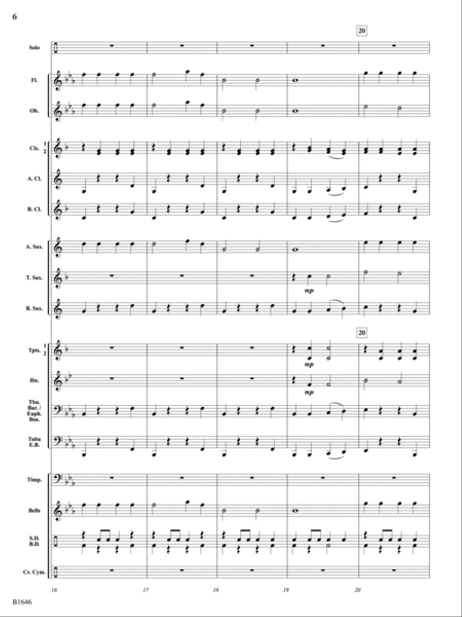 Concerto for Two Hands: Score Concert Band scores gallery preview page 6