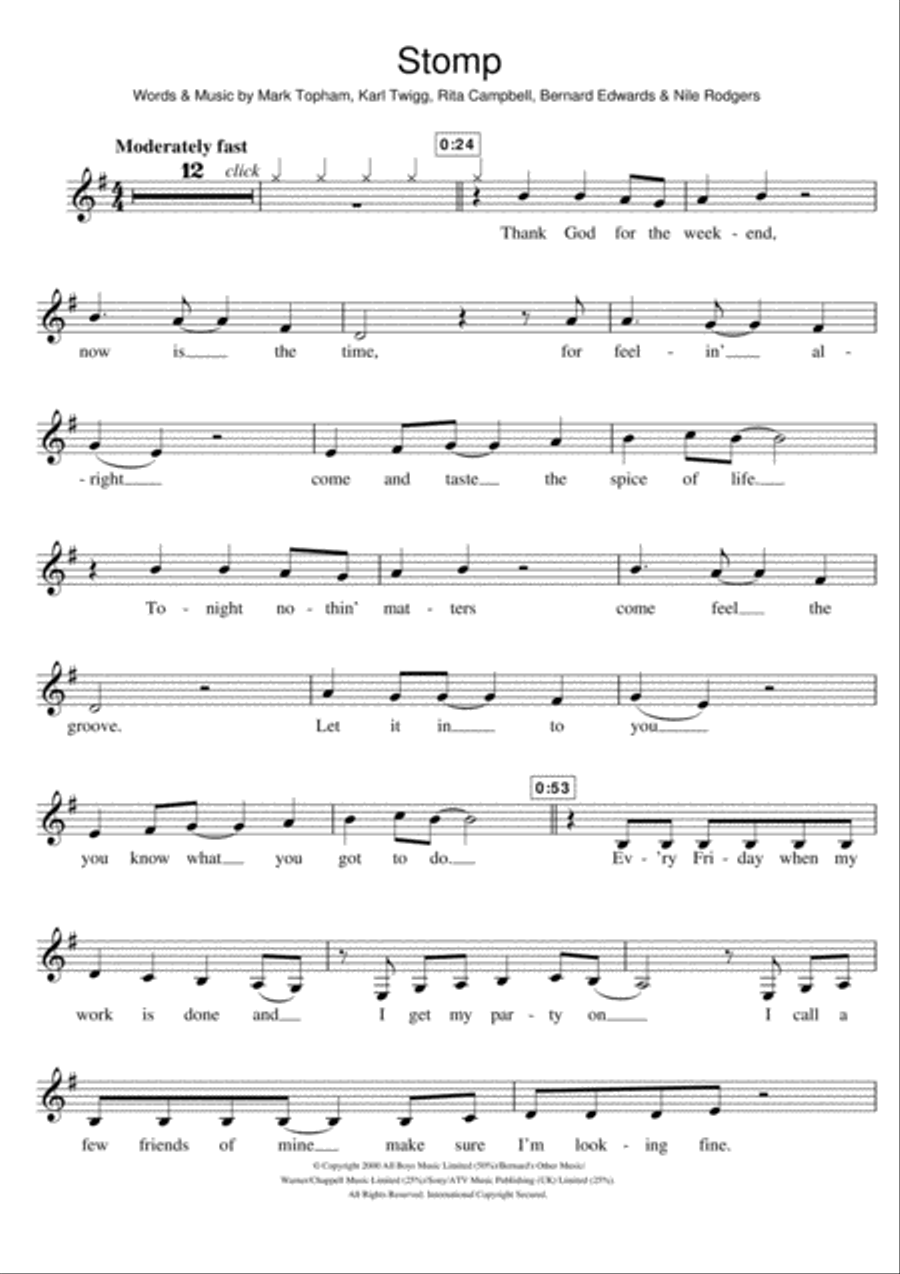Stomp Stomp Clarinet Solo scores gallery preview page 1