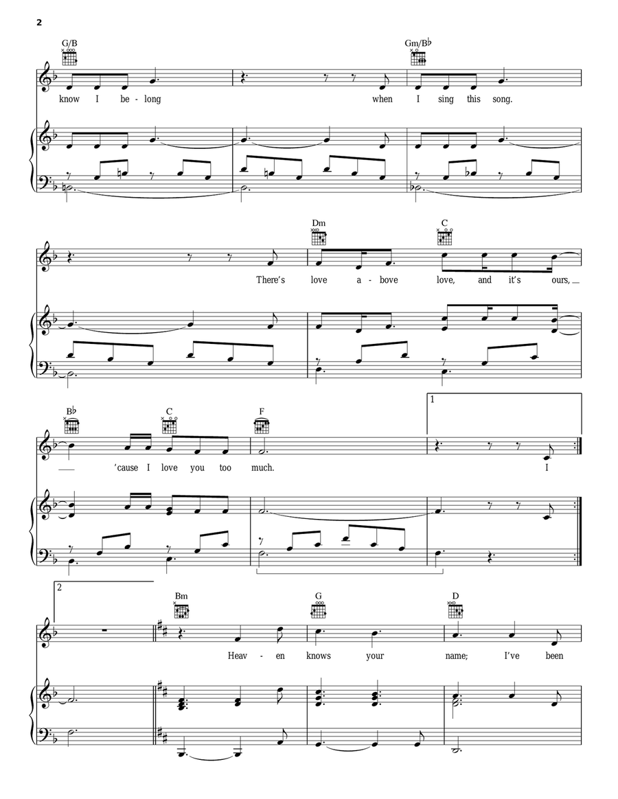 I Love You Too Much Guitar scores gallery preview page 2
