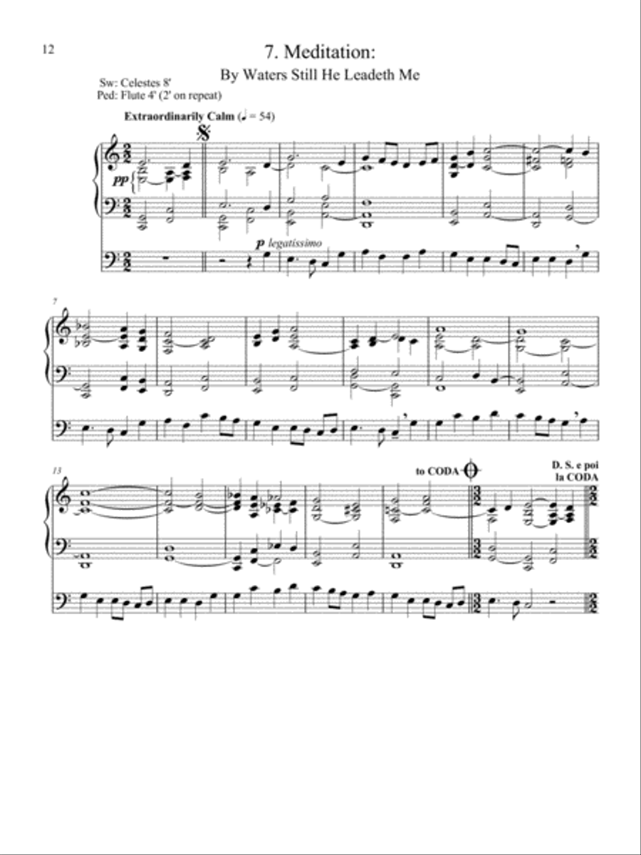 Partita on He Leadeth Me Organ scores gallery preview page 8